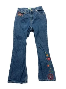 Vintage Circo Girls Blue Jeans Embroidered Flowers Size 8 - Picture 1 of 6