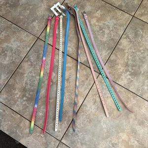 Lot of 8 Girls Belts Size Medium Fits 7-8 And 10-12 NWOT Multicolors. - Picture 1 of 11