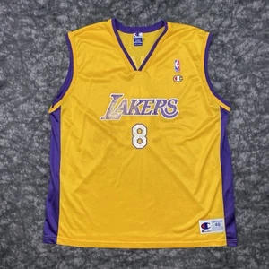 Champion Los Angeles Lakers Jersey Mens Size XL Kobe Bryant #8 Yellow NBA - Picture 1 of 13