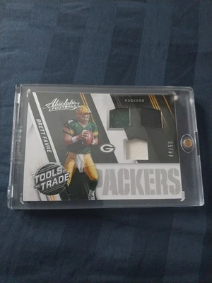 2016 Panini Absolute #4 Brett Favre Tools of the Trade Triple Materials #44/50 - Image 1 of 4