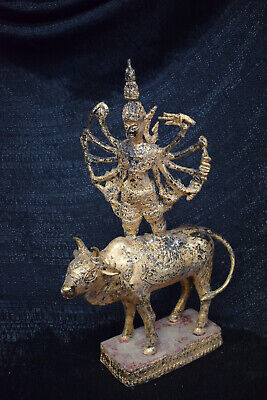 Shiva Auf Nandi-Siam, Bronze-vergoldet, 44cm • 350€