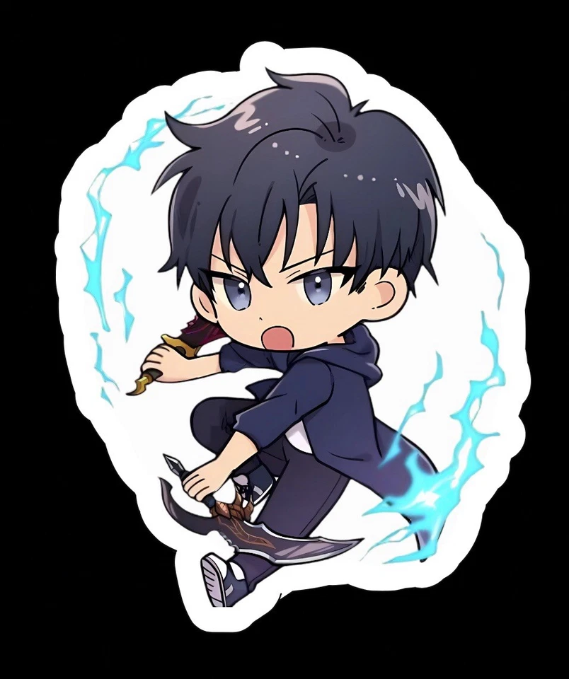 Adesivo de vinil brilhante fofo legal cantado Jinwoo Hunter Player, decalque - Imagem 1 de 1