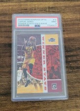 LEBRON JAMES PSA 9 2019 DONRUSS OPTIC #20 WINNER STAYS GOLD WAVE PRIZM SSP MINT