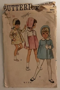 Abrigo y sombrero para niños pequeños Butterick 5224 vintage con patrón de costura talla: 1 - Imagen 1 de 10