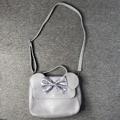 Cartera Loungefly Gris Minnie Mouse Arco Disney Cartera Bolso Bandolera Hombro Foto 1 de 4