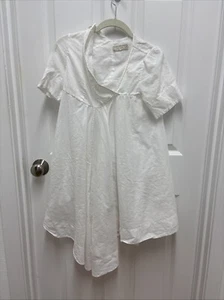ALL SAINTS CRISP WHITE 100% COTTON Dress /TOP Side Pockets Asymmetric SZ 6 - Picture 1 of 8