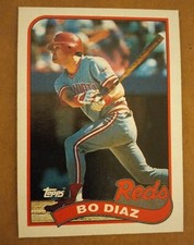 1989 Topps BO DIAZ CINCINNATI REDS Baseball Card #422.
