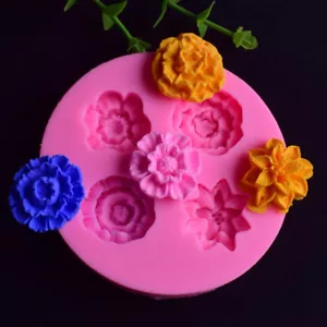 3D Flower Silicone Mold Fondant Cake Decorating Biscuit Baking Mould Tools L - Picture 1 of 10