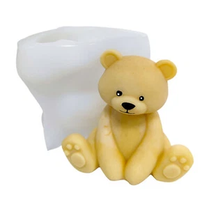 3D Bear Shape Silicone Molds Non-Stick Fondant Mould Candle Molds Cake Making - Picture 1 of 11