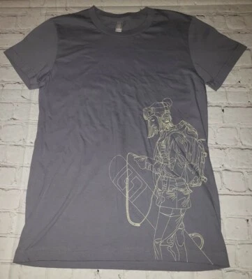 American Apparel Classic Girl Size Large Snow Board Short Sleeve T-Shirt - Image 1 of 4