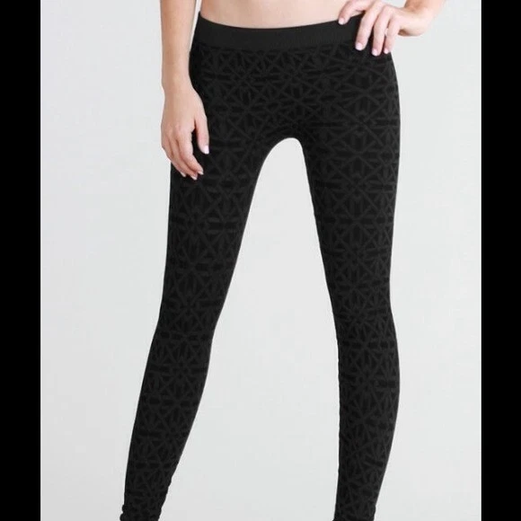 NUEVO Leggings Grises Patrón Copo de Nieve de Niki Biki Talla Única Foto 1 de 1