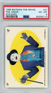 1989 DIE JOKER AUFKLEBER # 27 AUS DEM BATMAN-FILM BEWERTET PSA 6 - Bild 1 von 2