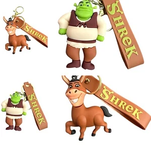 Shrek Donkey Keychain Bag Pendant Car Keyring Decoration Gift 3D 🇬🇧 Based - Picture 1 of 6