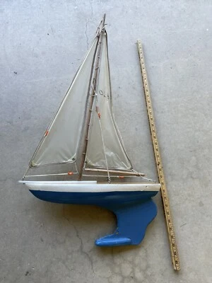 Vintage  Yacht  Pond Boat Sailboat - Image 1 of 4