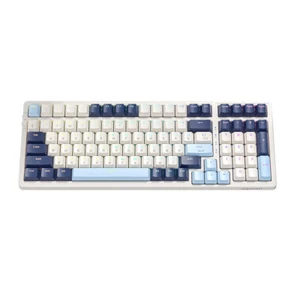 Drahtlose mechanische Tastatur BT5.0/2,4 GHz/Typ-C verkabelt (blauer, weißer, gr - Bild 1 von 12
