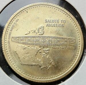 1974 Calgary Stampede $1 Trade Dollar - Salute to Aviation - Silver Dart