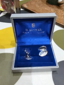 VINTAGE CUFF LINKS FROM H.SAMUEL - hallmarked Birmingham - Picture 1 of 5