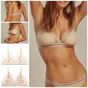 Love Stories BH Bralette 36A B Love Spitze halbtransparent zart Triangel sexy sand - Bild 1 von 6