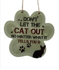 Cat paw Sign For Home  Hanging Plaque Cat Sign For Home décor Pet Sign Gift