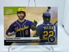 2020 Topps Now #234 MILWAUKEE BREWERS Extra Base Hits 9/9 Yelich Braun SSP /199!