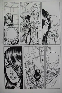 Original Art AAFES AVENGERS #14, CORY HAMSCHER ink & signed, TOM GRUMMETT pencil - Picture 1 of 10