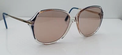 Винтажные синие полупрозрачные овальные солнцезащитные очки Tura 338 Япония ТОЛЬКО ОПРАВЫ - Изображение 1 из 4