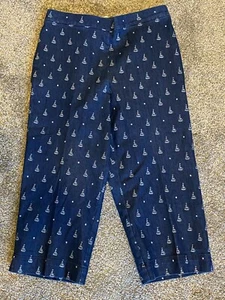 ALFRED DUNNER Denim PRINT CLASSIC FIT Elastic Waist CAPRI Pants - 6P - NWT - Picture 1 of 4