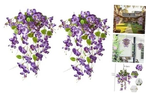 2 PIEZAS Plantas Artificiales Exterior Flores Colgantes para Decoración Primavera Verano Falsas - Imagen 1 de 8
