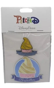 Disney Trading Pins Dole Whip Perfection - Iron On Patch And Pin Set - Picture 1 of 5