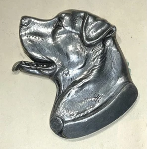"Placa metálica cabeza de perro labrador 5"" tornillo trasero" - Imagen 1 de 6