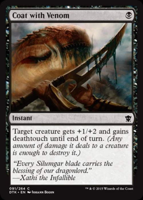 Coat with Venom -Foil Light Play MTG Dragons of Tarkir - Image 1 of 1