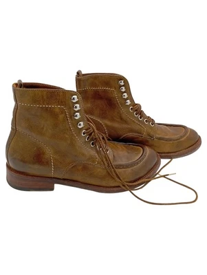 LA BOTTEGA DI LISA Bottines Femme Marron Cuir Lacets Casual (EU 38) - Photo 1/4