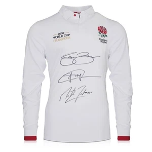 Jason Robinson, Jonny Wilkinson & Martin Johnson Signed England Rugby Shirt - Picture 1 of 5