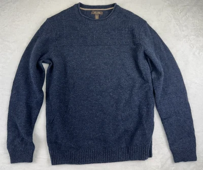 Tasso Elba Men Medium Blue Wool/Alpaca blend pullover crew neck sweater - Image 1 of 4