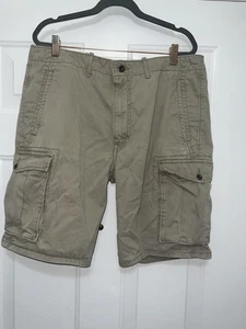 Pantalones Cortos Carga Levi's Para Hombre 34 Beige Caqui Ropa de Trabajo Informal Frente Plano Playa Relajado - Imagen 1 de 11