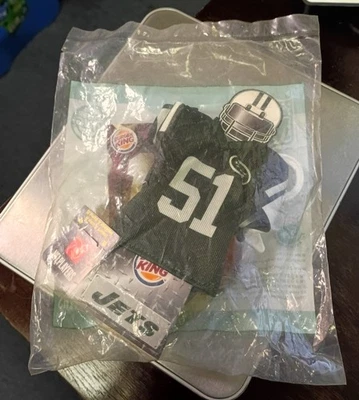 Mini camiseta Burger King NFL Burger King 2007 nueva en paquete New York Jets #51 Jonathan Vilma Foto 1 de 2