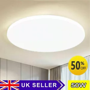 Modern LED Ceiling Light Round Mount Panel Down Light Bathroom Kitchen Wall Lamp - Picture 1 of 24