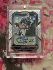 2022 Panini Prizm - Rookie No Huddle Prizm Auto #319 James Cook RC Bills π₯ - Picture 1 of 2