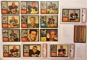 1962 Topps Football Green Bay Packers Team Set - PSA, Starr, Taylor, Moore