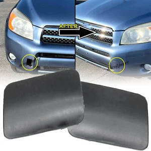 For Toyota RAV4 XA30 EU 2006-2008 Pair Front Bumper Tow Hook Eye Cover Cap L + R - Picture 1 of 9