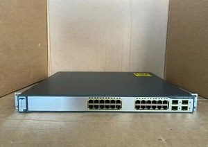 Cisco 3750G-24TS-E1U + IOS 15 & Bracket Cisco Catalyst C3750G-24TS-E1U (Inc VAT) - Picture 1 of 7
