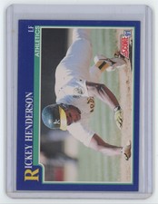 1991 Score Rickey Henderson Oakland Athletics #10