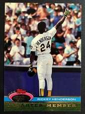 Rickey Henderson 1991 Topps Stadium Club Charter Member MVP Oakland Athletics