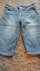 Girls Faded Glory denim capris size 14 - Picture 1 of 4