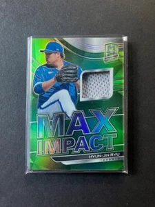 2021 Panini Spectra Hyun-Jin Ryu Neon Green Max Impact Relic Patch /25 #MI-HR - Bild 1 von 2