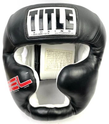 Title Boxing Gel World Full Face Training Headgear Black - Image 1 of 4