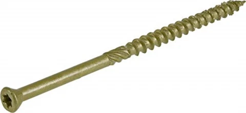 Hillman 48633 Bronze Ceramic Star Drive Flat Head Power Trim Screw #8 x 3 in Cover