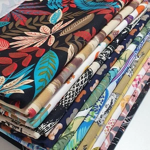 100% Cotton Canvas Fabric Floral Polka Craft Dress Quilting Material 58" Meter - Picture 1 of 59