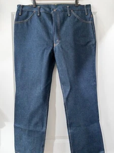NEW Vintage 70s 80s JC Penney Plain Pockets Mens Raw Denim Jeans 40/29 - Picture 1 of 3