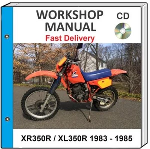 HONDA XR350R XL350R 1983 1984 1985 SERVICE REPAIR SHOP MANUAL ON CD - Bild 1 von 1
